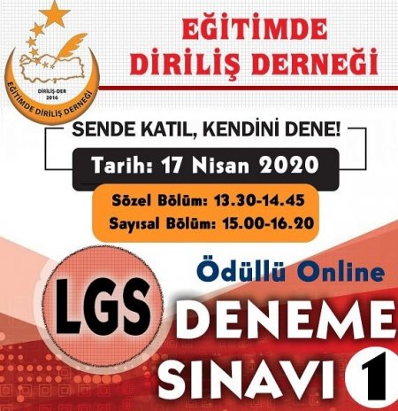 8. SINIFLAR ÖDÜLLÜ DENEME SINAVI YAPIYORUZ.