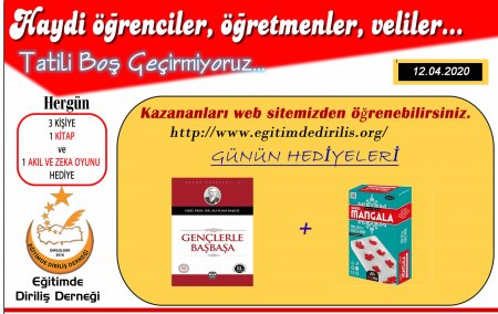 12.04.2020 TARİHLİ YARIŞMAMIZ KAZANANLARI BELLİ OLDU.