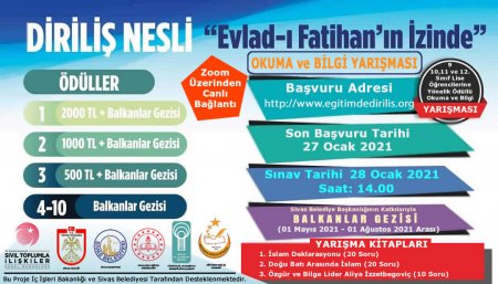 DİRİLİŞ NESLİ EVLADI FATİHANIN İZİNDE OKUMA BİLGİ YARIŞMASI BAŞVURUSU